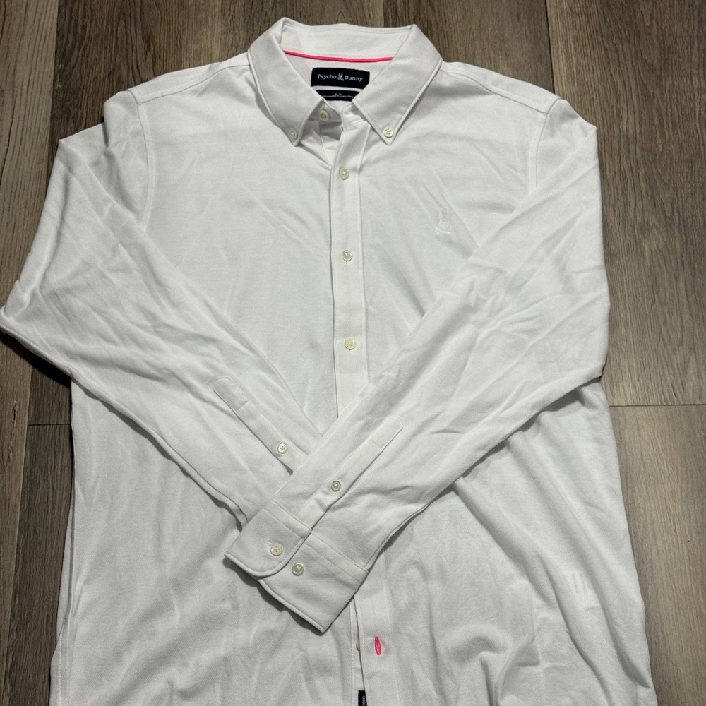 Psycho Bunny White Button Down Shirt